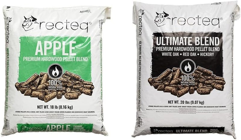 recteq Ultimate Premium Hardwood Grilling Cooking Pellet 2-Pack (Apple + Ultimate) - Image 1